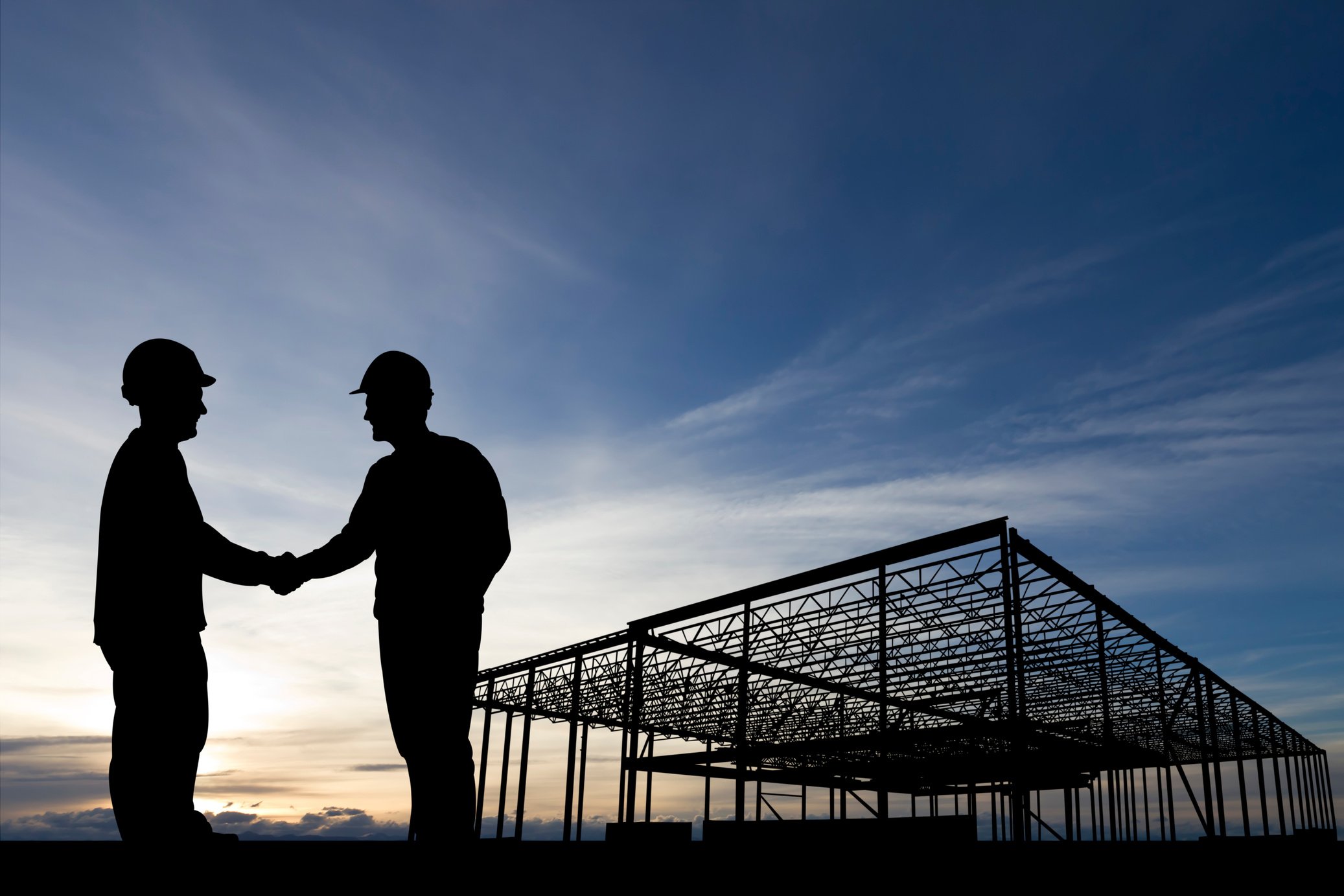 Construction Site Handshake